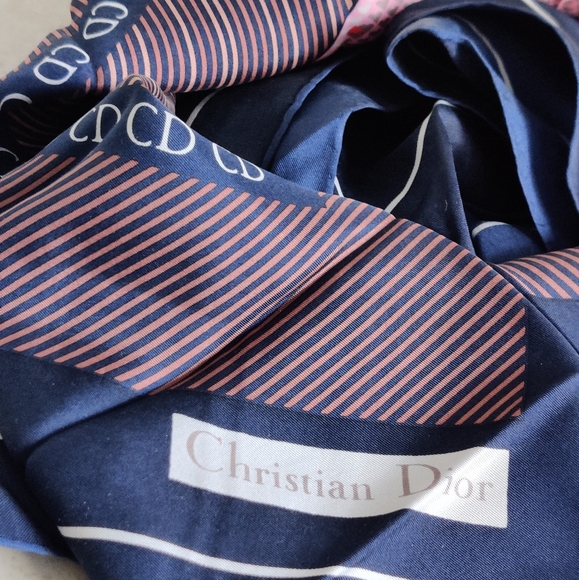 Vintage Dior Monogram Silk Scarf - Picture 4 of 16
